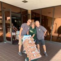Ben Noyes, Gabrielle Noyes and Matthew Noyes getting ready for Operation Stone Soup